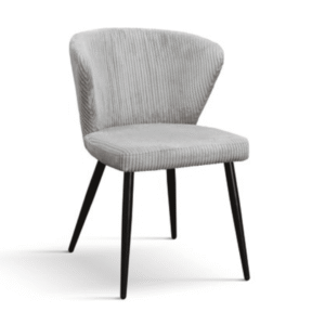 SET 2 Scaune Cielo, structura metalica, catifea Reiata - GRI - CATIFEA REIAT - NEGRU - STANDARD