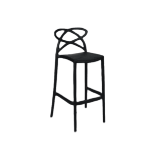 SET 4 SCAUNE BAR INFINITY -POLIPROPILENA-HORECA - NEGRU