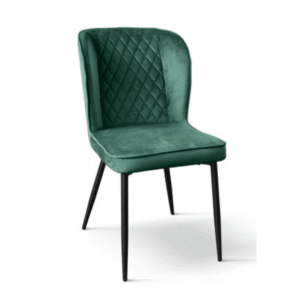 SET 4 Scaune Manta, structura metalica, catifea - VERDE - CATIFEA - NEGRU - STANDARD