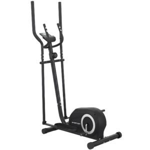 SPORTNOW Bicicletă eliptică, ecran LCD, 8 niveluri rezistență, senzor puls, Bluetooth, suport pentru telefon, 100x52x153cm, Gri | Aosom Romania