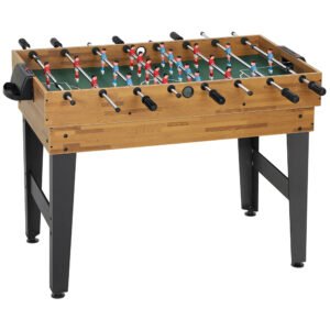 SPORTNOW Masă de Jocuri 13 în 1 cu Fotbal de Masă, Ping Pong, Air Hockey, Biliard, Șah și Altele, Culoare Nuc | Aosom Romania