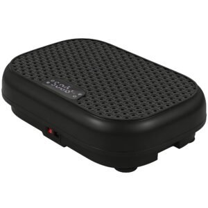 SPORTNOW Platformă Vibrantă cu 120 Niveluri de Viteză, 5 Programe și Display LED, Silențioasă, cu Benzi de Rezistență | Aosom Romania