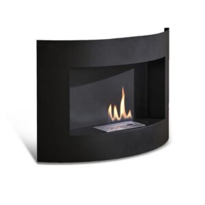 STONES Șemineu bio montat pe perete 15.5cm X 63cm H. 45cm | Aosom Romania