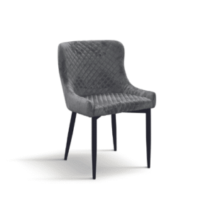 Scaun Grigio, structura metalica si catifea