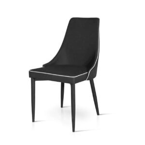 Scaun Molino, structura metalica, tesatura - NEGRU