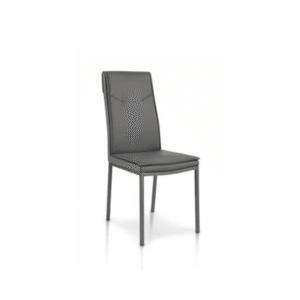 Scaun Rain, structura metalica, piele ecologica - GRI ANTRACIT