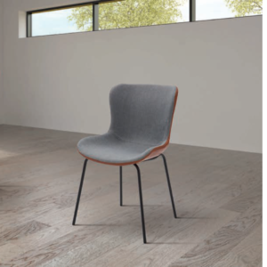 Scaun TEMPO, tesatura si piele ecologica - GRI - NEGRU