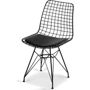Scaun metal, Dining Homs, negru 80 x 42 x 45 cm