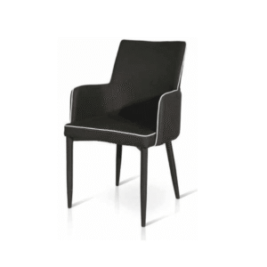 Scaun tip fotoliu Molino, structura metalica, tesatura - NEGRU