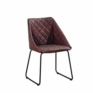 Scaun tip fotoliu Office, structura metalica, piele ecologica - MARO