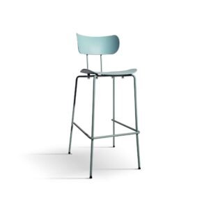 Set 4 scaune metalice BAR MARSIGLIA -HORECA- h 108 cm - ALBASTRU DESCHIS