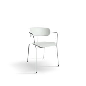 Set 4 scaune metalice MARSIGLIA -HORECA- h 76 cm - ALB