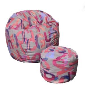Set Fotoliu Matusalem cu Otoman (suport picioare), Material Textil - Crimson