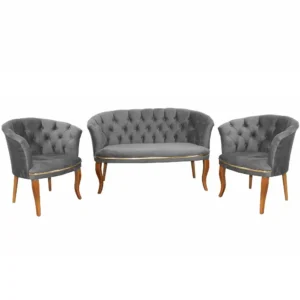 Set canapea si fotolii Milano Relax Homs textil gri