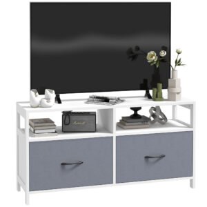 Suport Dulap TV pentru Televizoare de pana la 45”, cu Sertare Pliabile si Rafturi de Depozitare pentru Camera de Zi, Dormitor HOMCOM | Aosom Romania