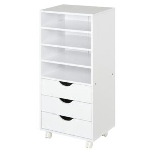 Vinsetto Dulap cu sertare pentru Birou din Lemn alb 40 x 30 x 83cm | AOSOM.it | Aosom Romania
