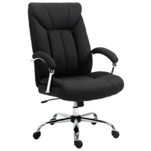 Vinsetto Fotoliu de birou, scaun de birou ergonomic, înălțime reglabilă, spătar înalt, funcție de înclinare, 65x78x118cm, negru | Aosom Romania
