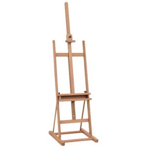 Vinsetto Sevalet Pictura Mare din Lemn de Fag, Sevalet  pentru Desen Reglabil cu Compartiment Depozitare, 53x50.5x171-230cm | Aosom Romania