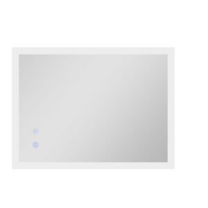kleankin Oglindă de Baie cu Lumină LED, Luminozitate Reglabilă și Funcție de Memorie, 70x50x3 cm, Transparent | Aosom Romania